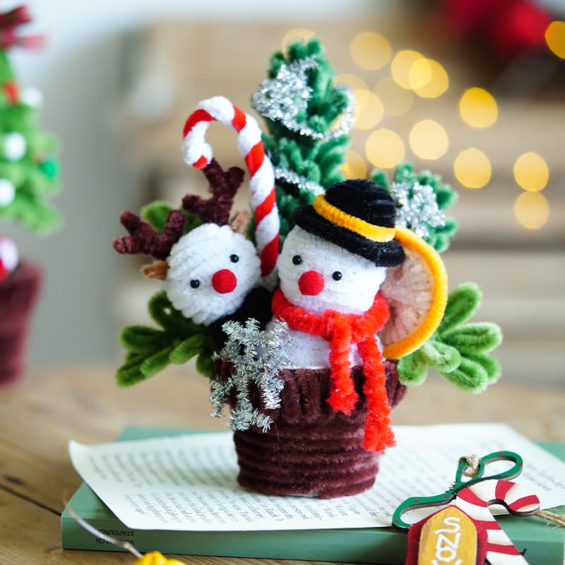 Beyond the Pin: Creating Festive Fuzzy Stick Displays!